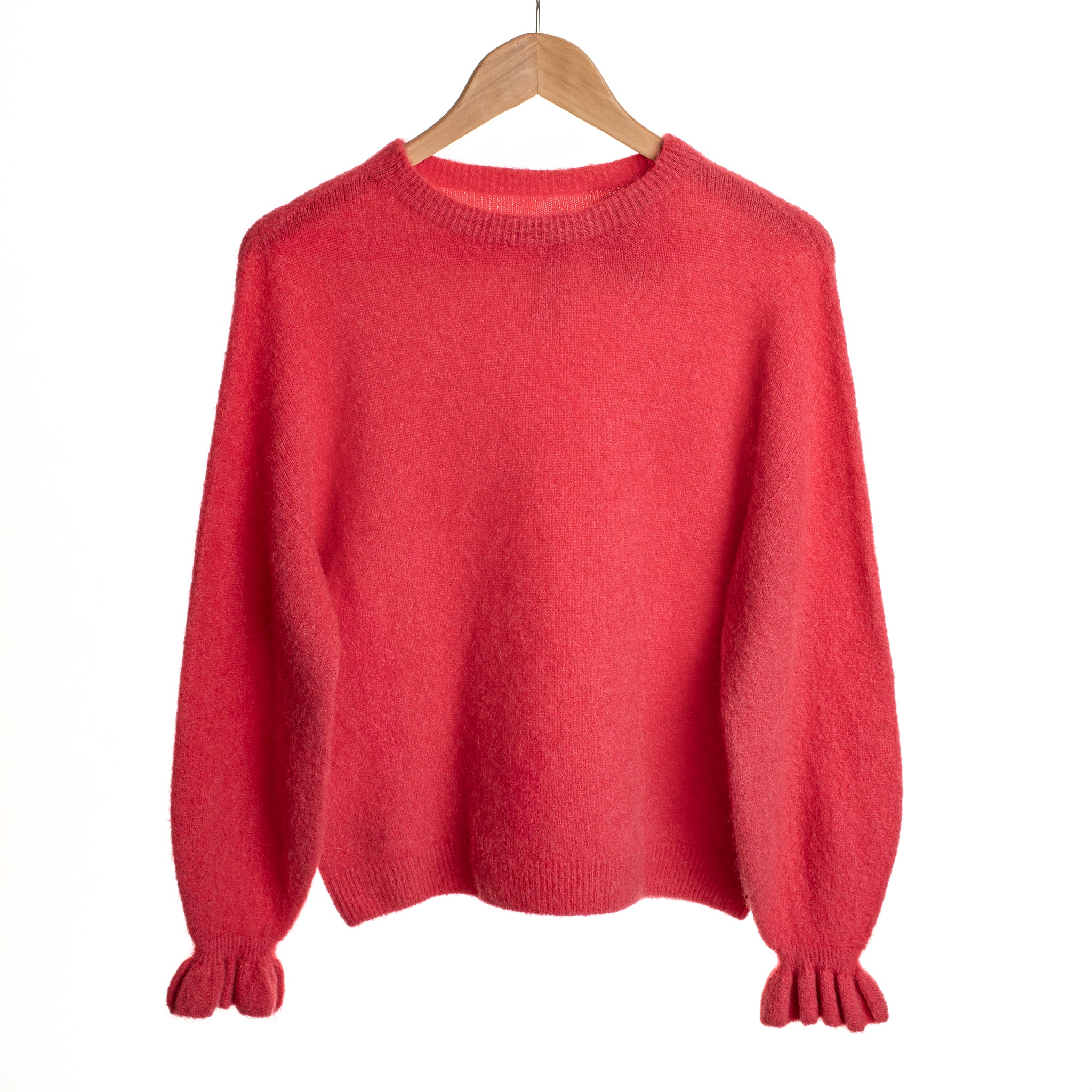 Frill Sleeve Alpaca Jumper