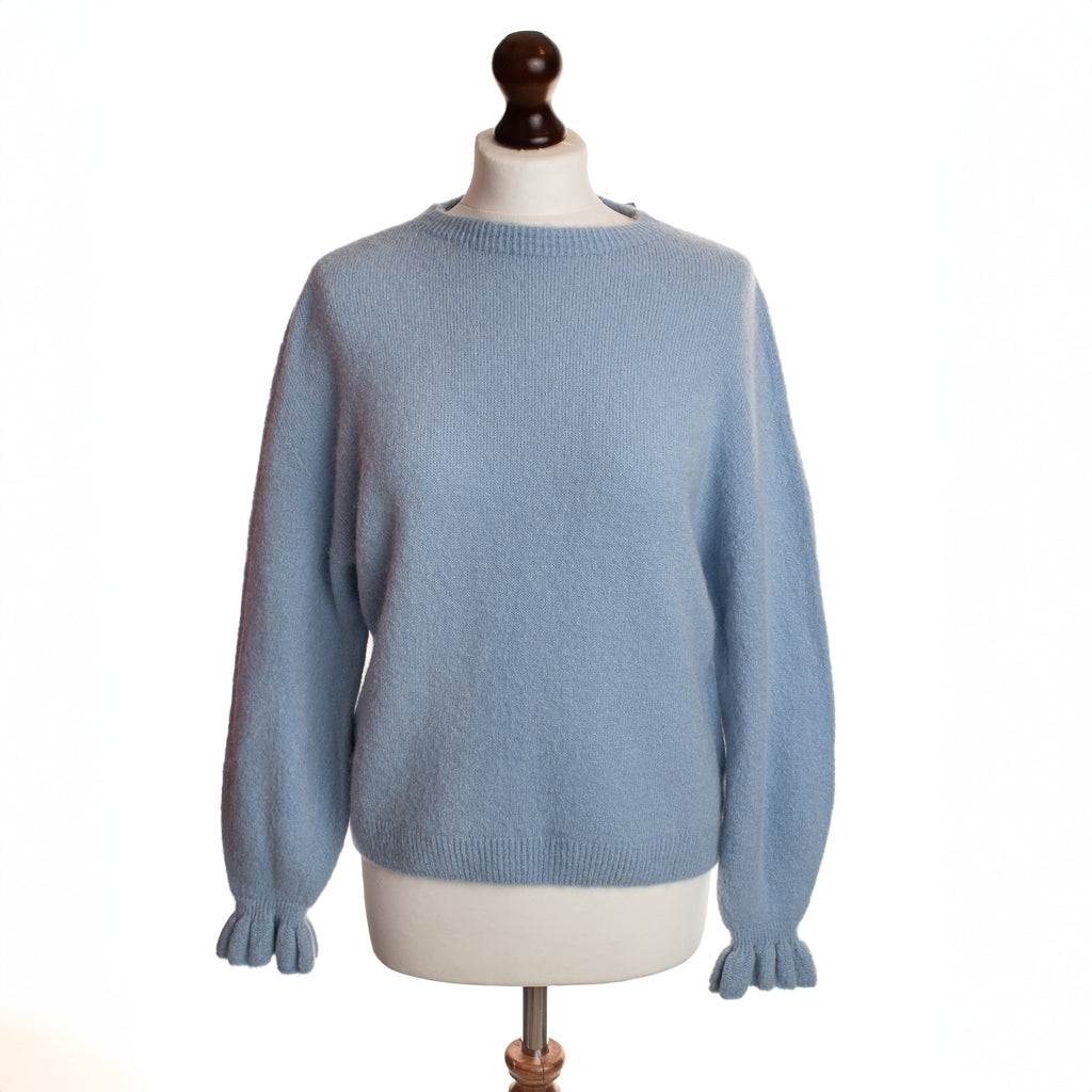 Frill Sleeve Alpaca Jumper