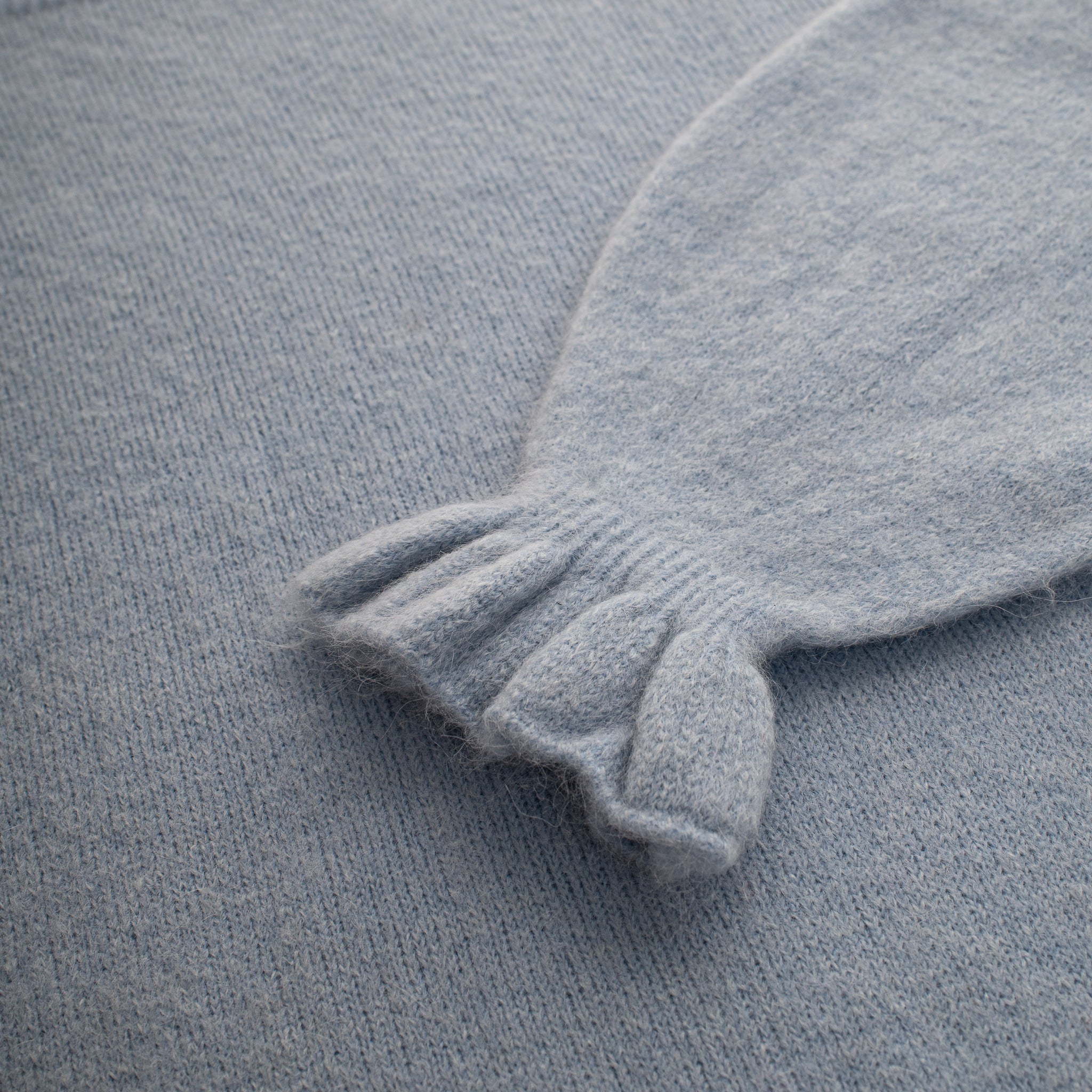 Frill Sleeve Alpaca Jumper