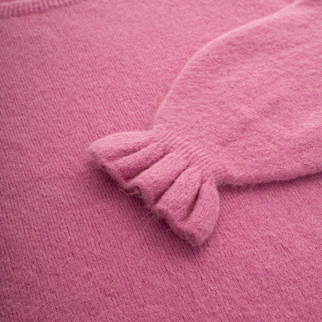 Frill Sleeve Alpaca Jumper