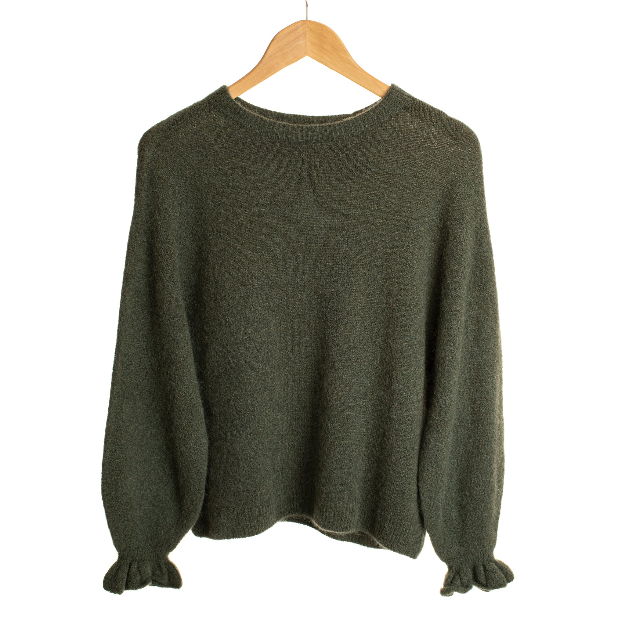 Frill Sleeve Alpaca Jumper