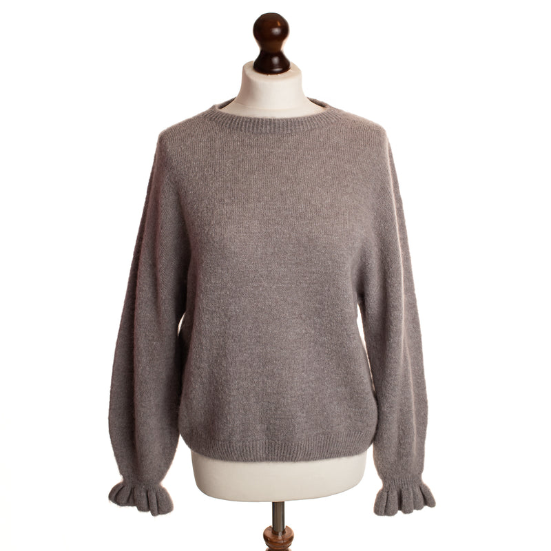 Frill Sleeve Alpaca Jumper