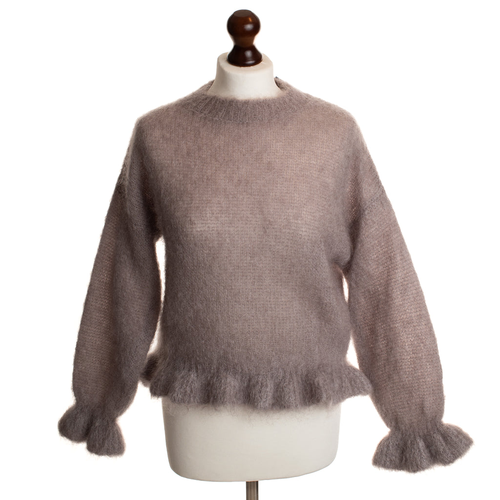 Kid Mohair Peplum Jumper