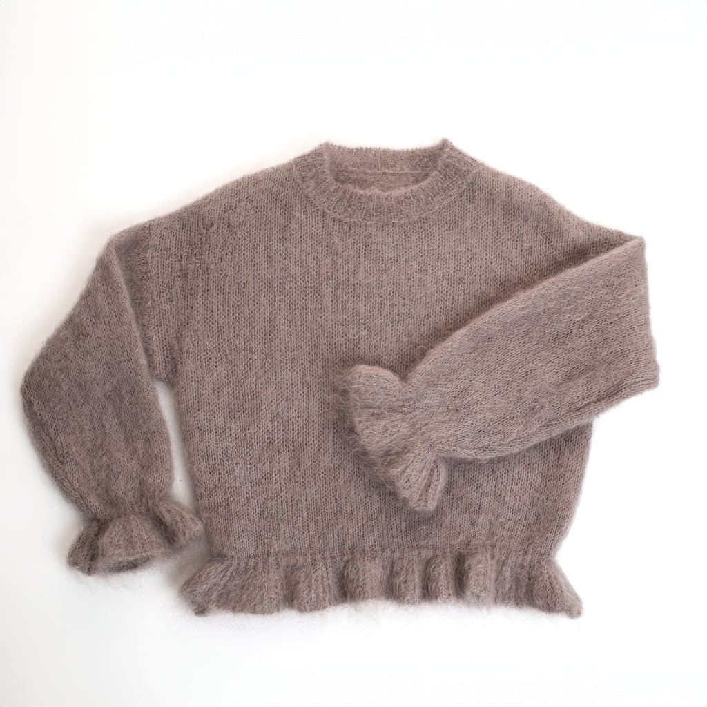Kid Mohair Peplum Jumper