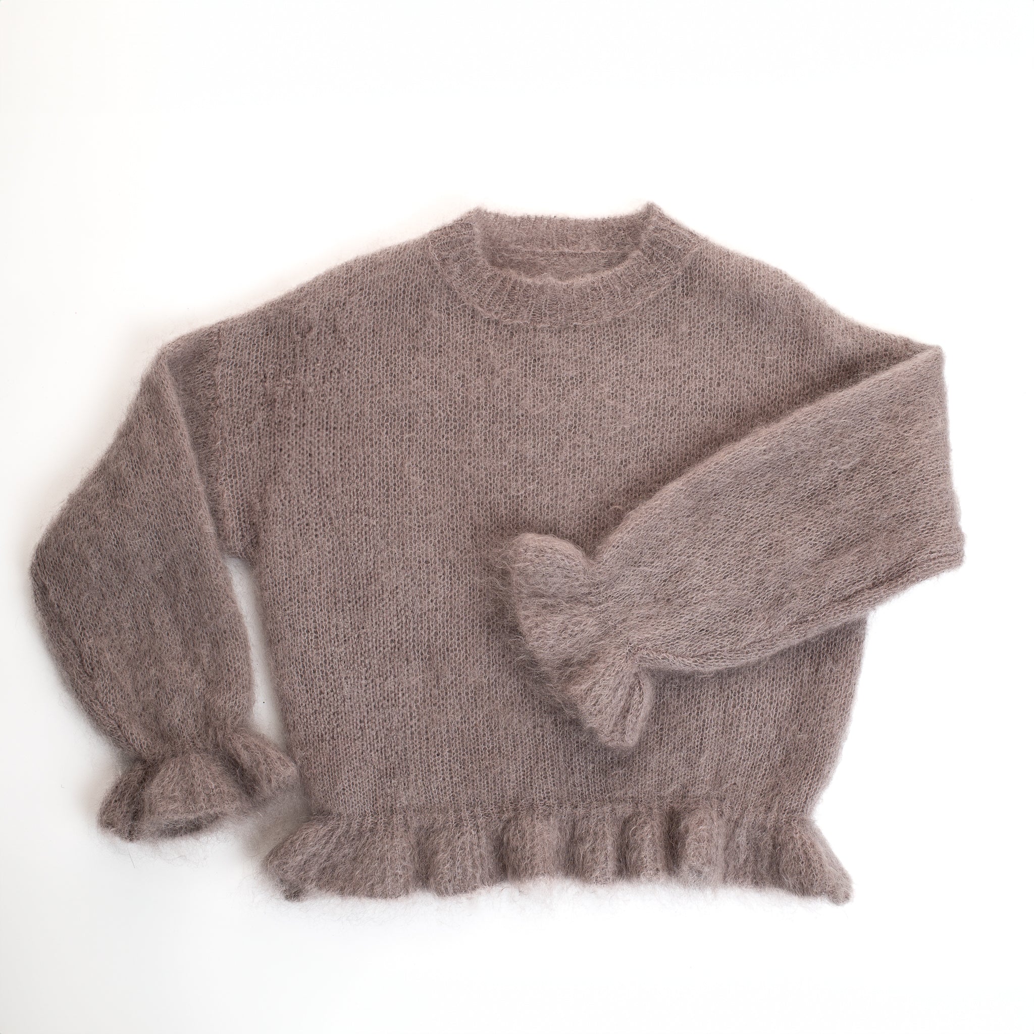 Kid Mohair Peplum Jumper