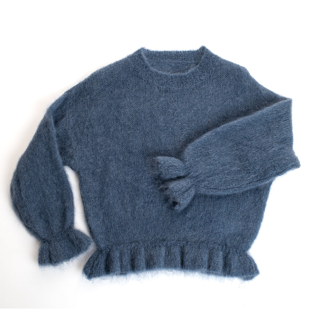 Kid Mohair Peplum Jumper