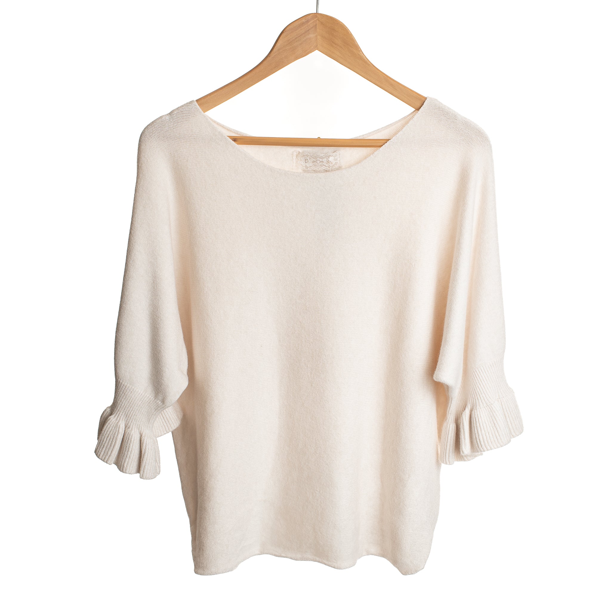 Frill Cuff Half Sleeve Jumper