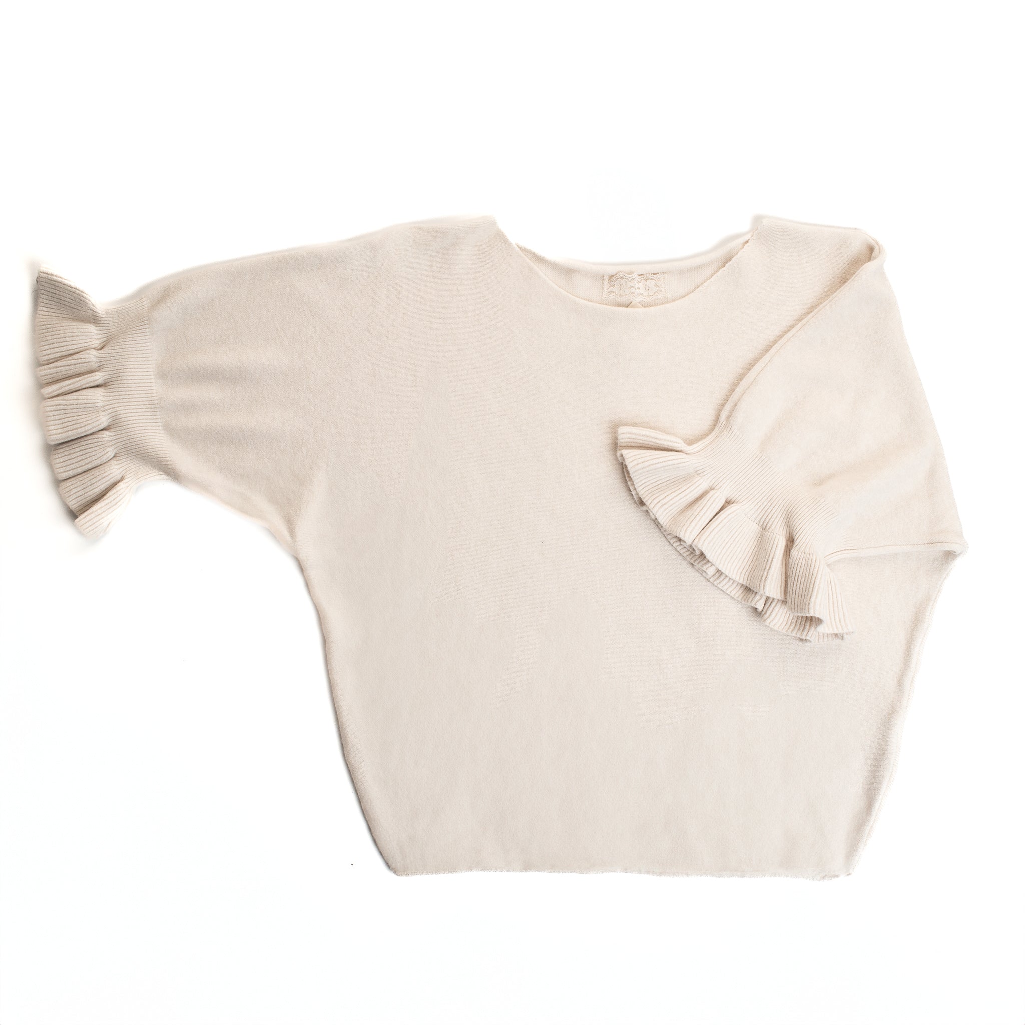 Frill Cuff Half Sleeve Jumper