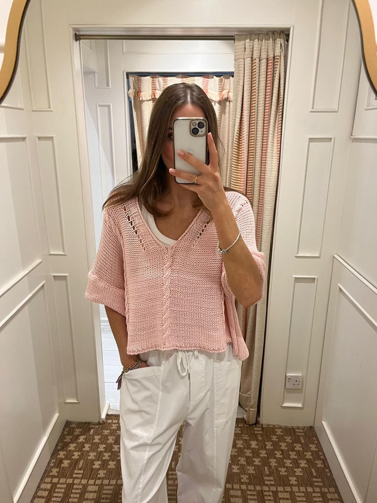Rope detail cropped sweater