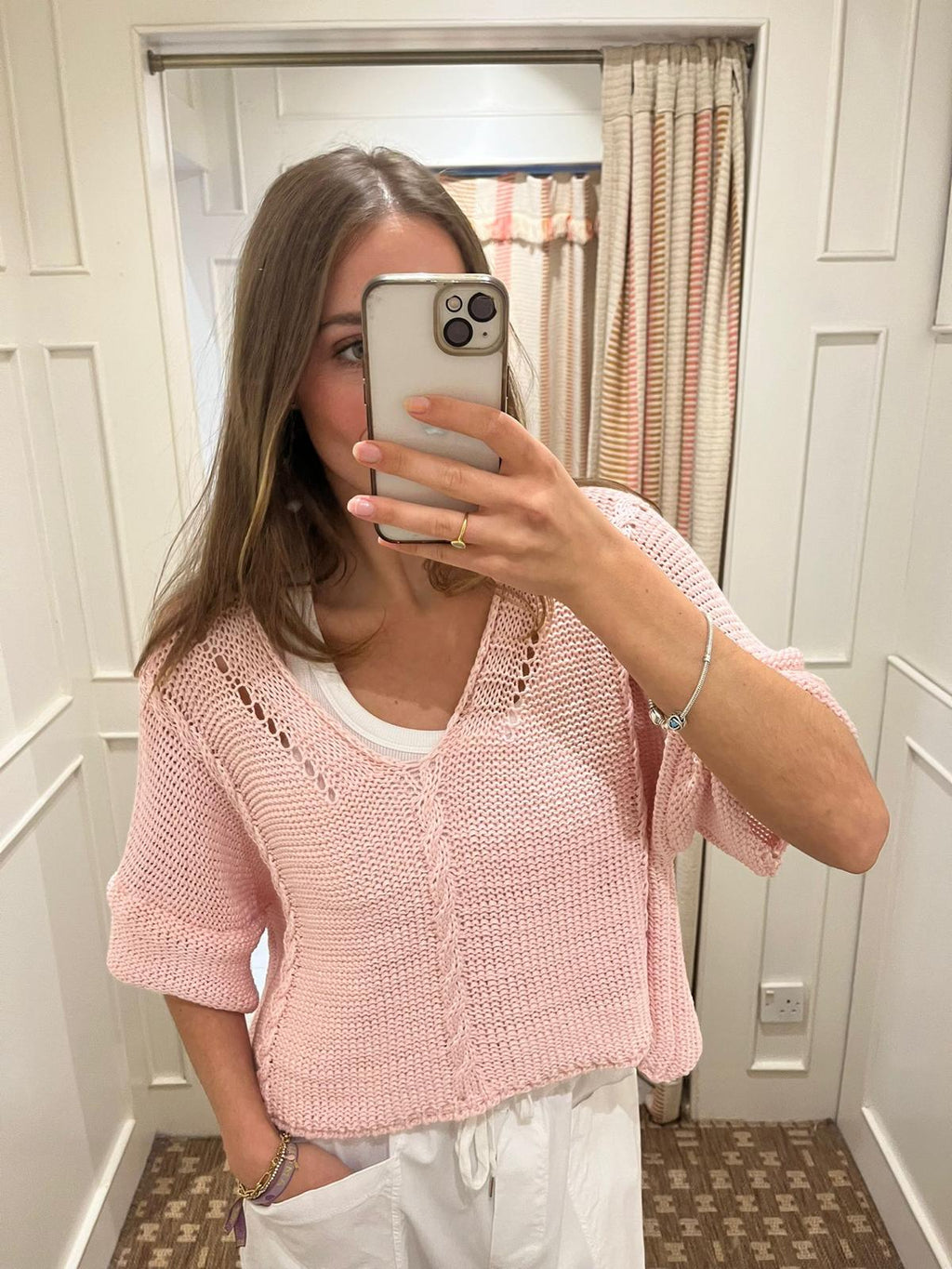 Rope detail cropped sweater