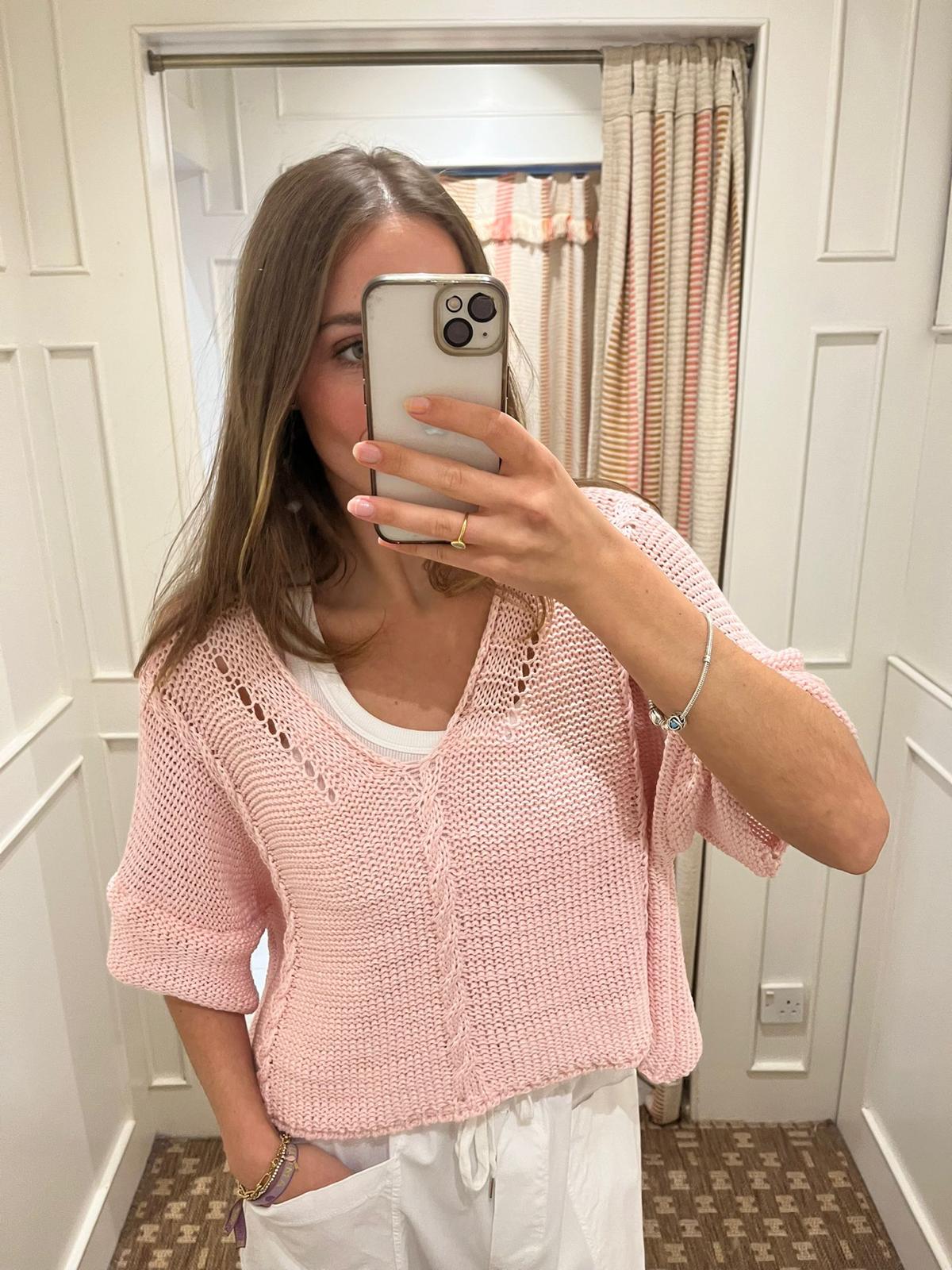 Rope detail cropped sweater