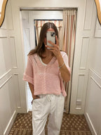 Rope detail cropped sweater