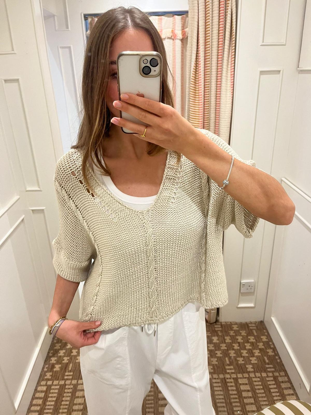 Rope detail cropped sweater
