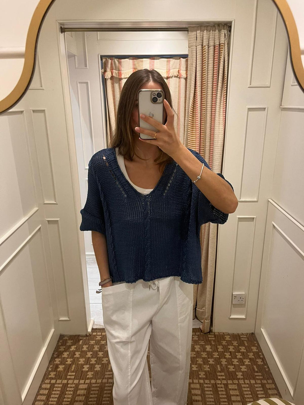 Rope detail cropped sweater