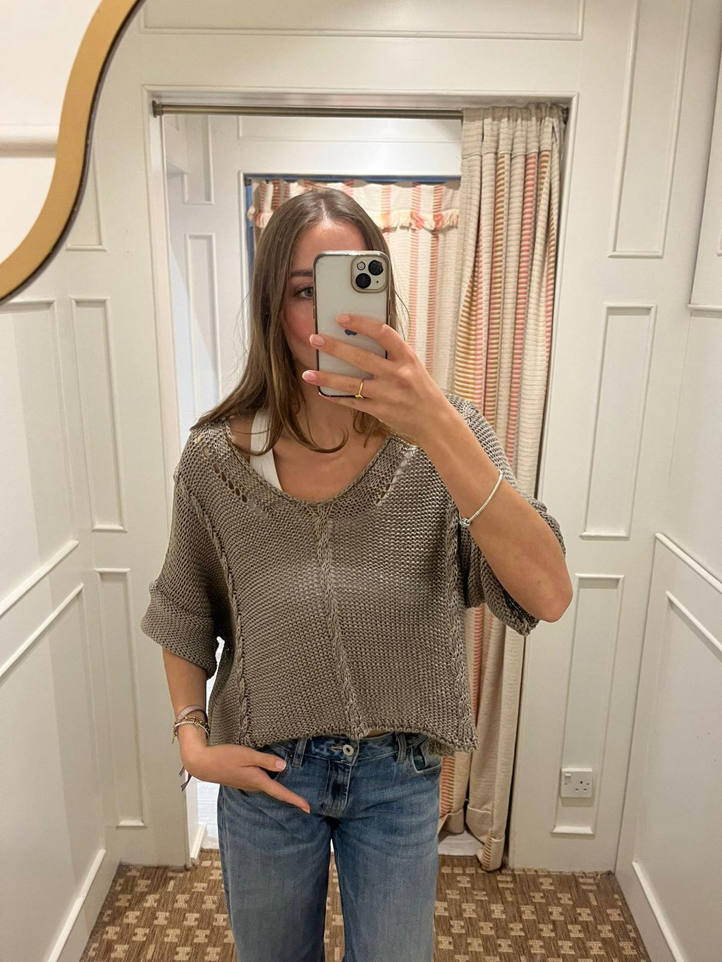 Rope detail cropped sweater
