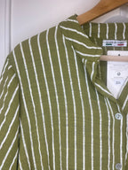 Cotton stripe shirt Chartreuse