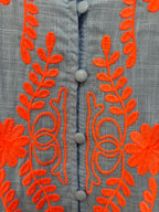 Frill neck shirt