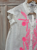 Frill neck shirt