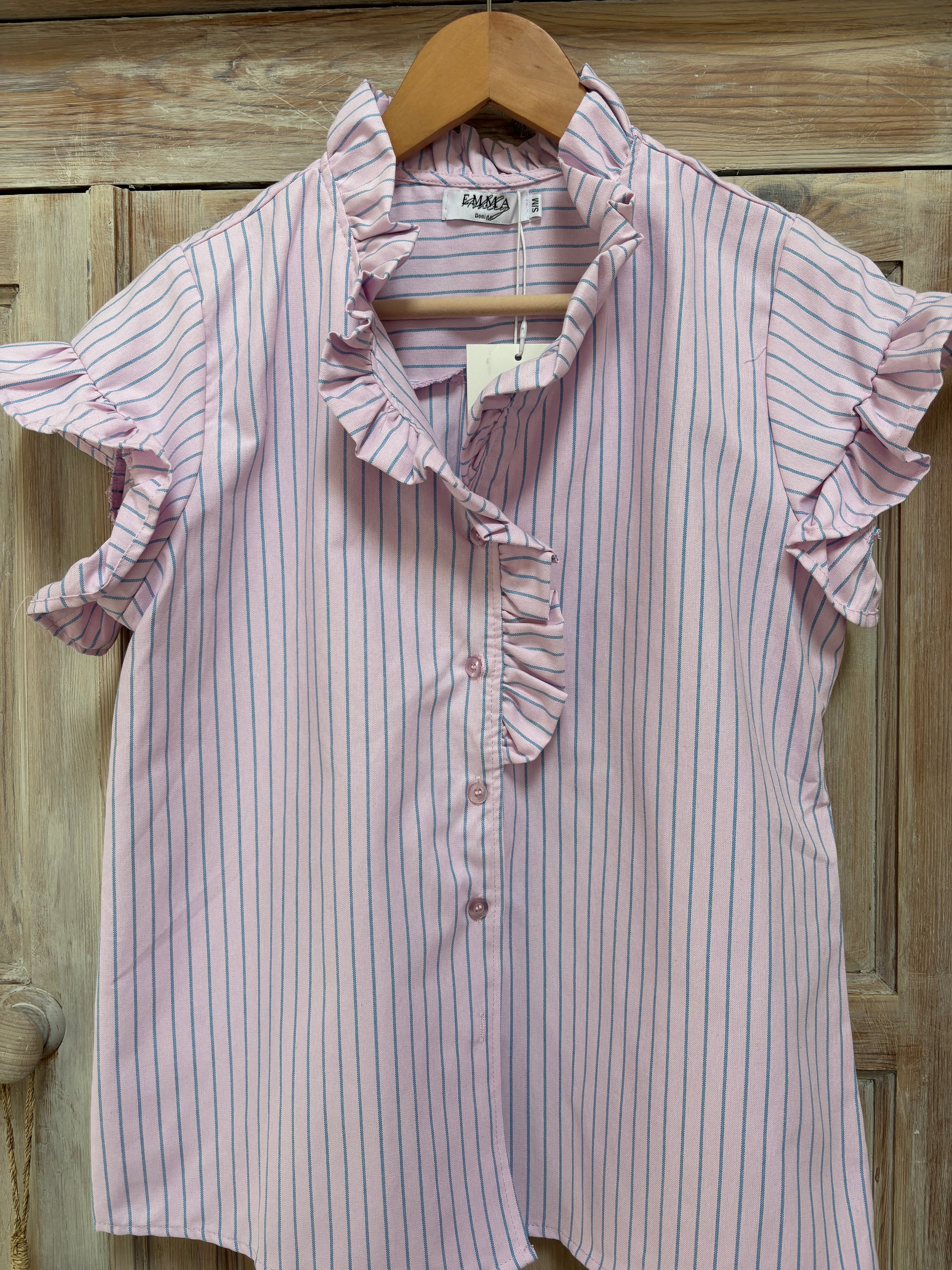 Frill neck shirt