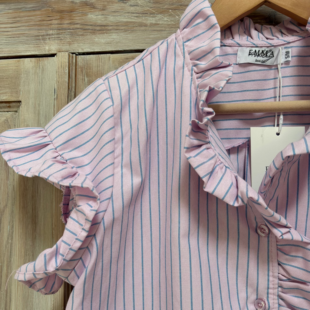 Frill neck shirt