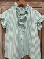 Frill neck shirt