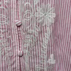 Frill neck embroidered shirt