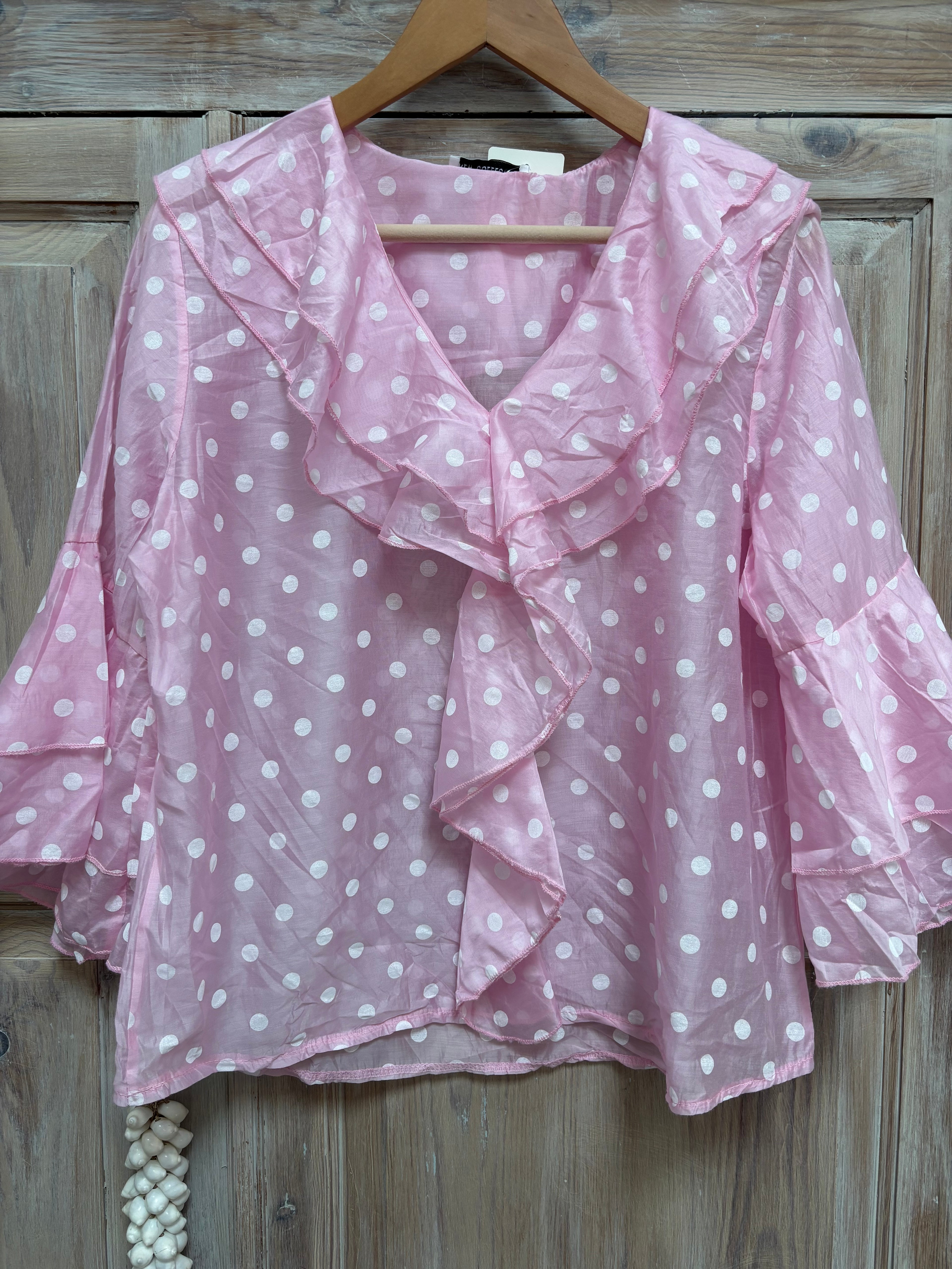 Spotty frill top