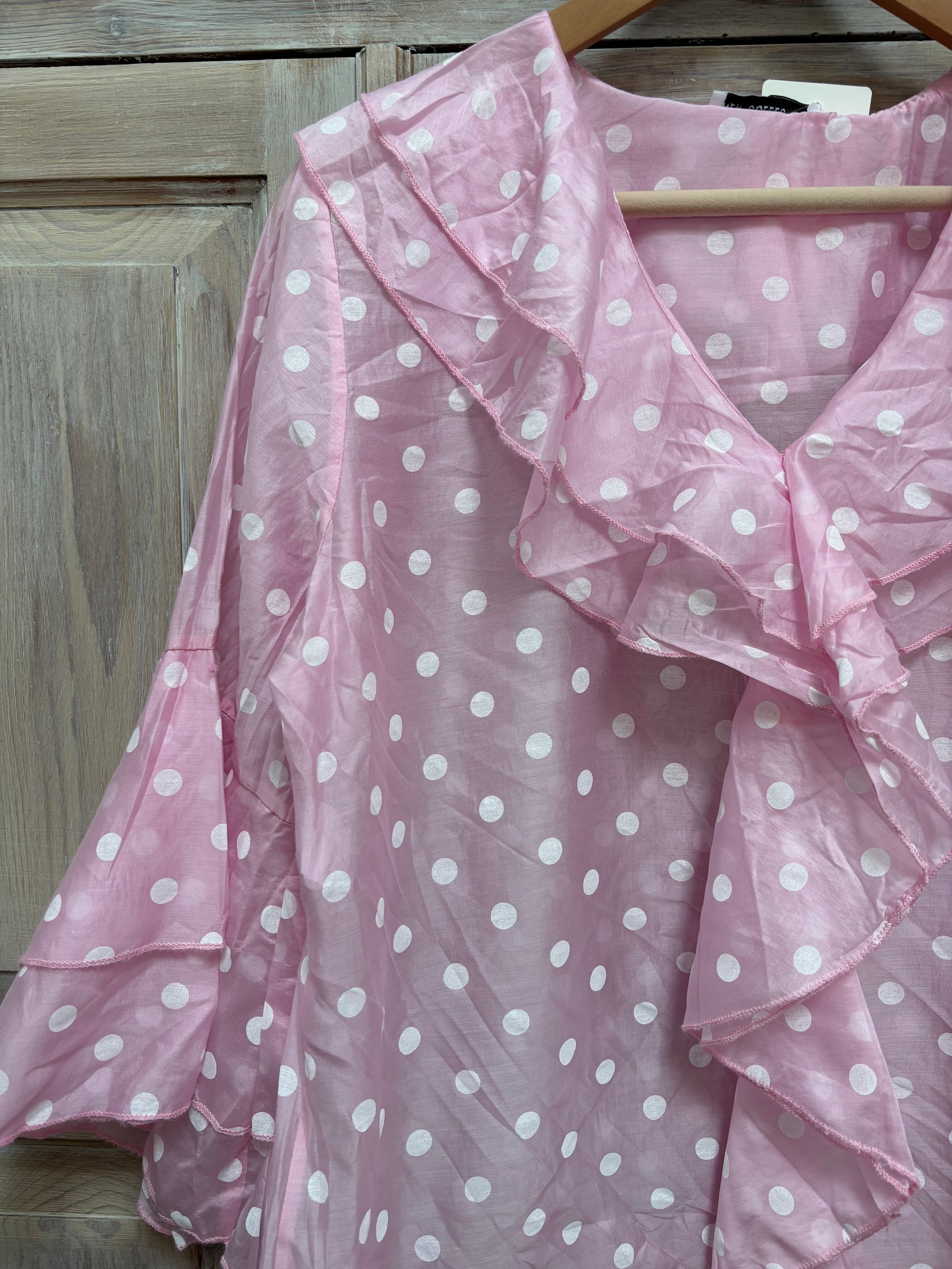 Spotty frill top
