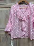 Spotty frill top