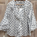 Spotty frill top