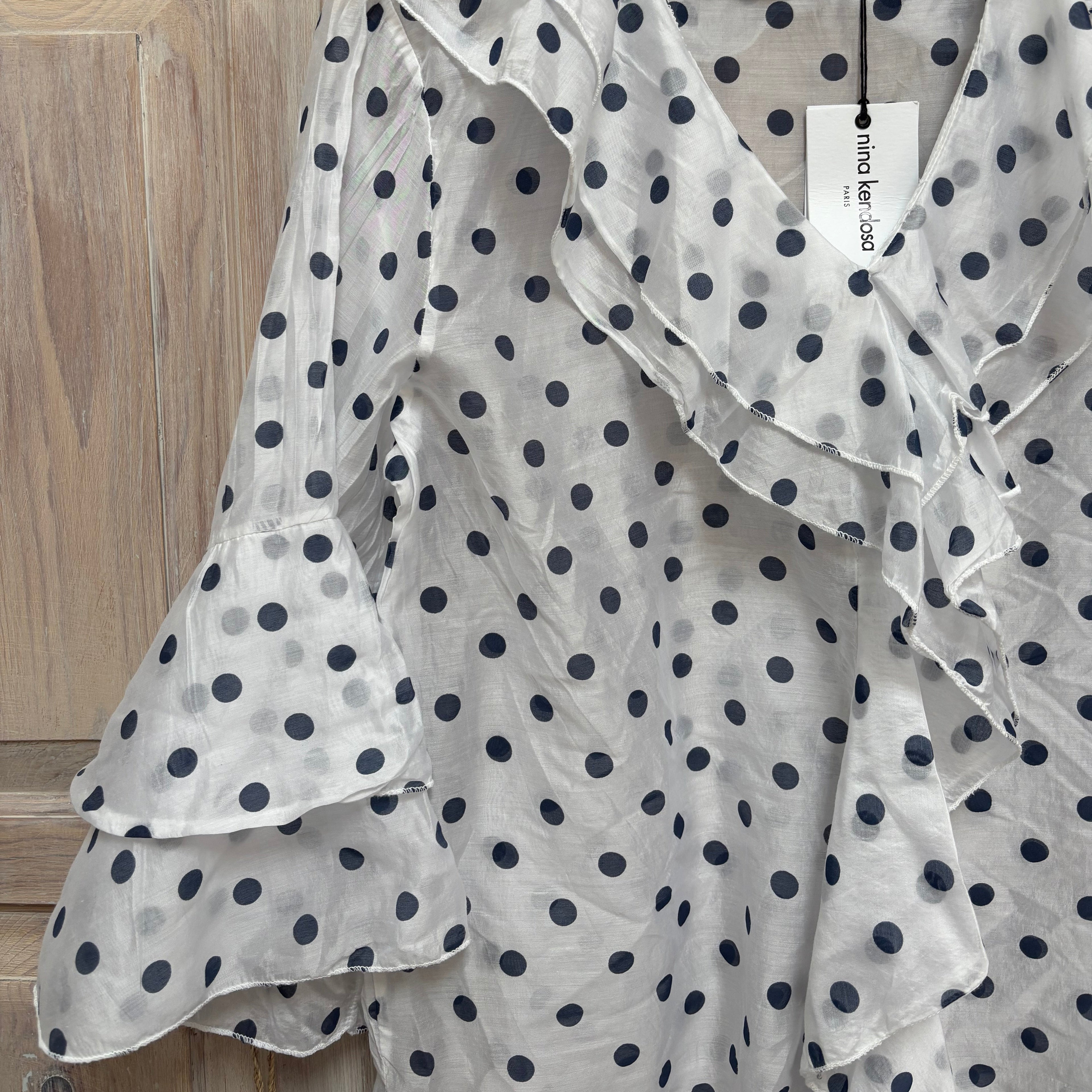 Spotty frill top