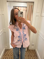 Frill neck shirt
