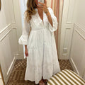 White Anglaise effect dress