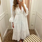 White Anglaise effect dress