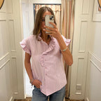 Frill neck shirt
