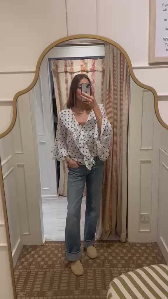 Spotty frill top