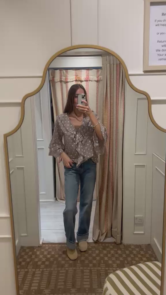 Spotty frill top