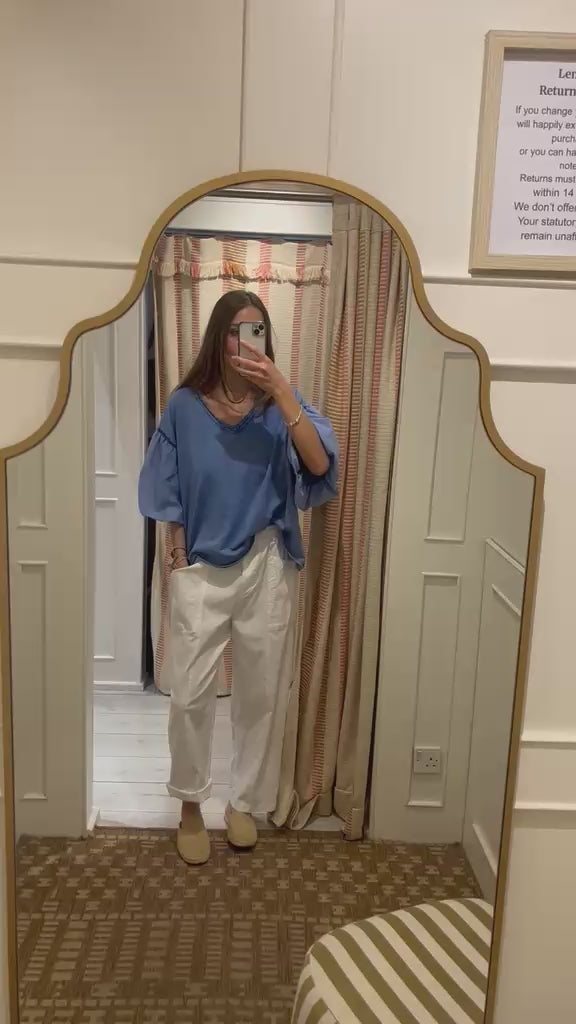 Puff sleeve sweatshirt