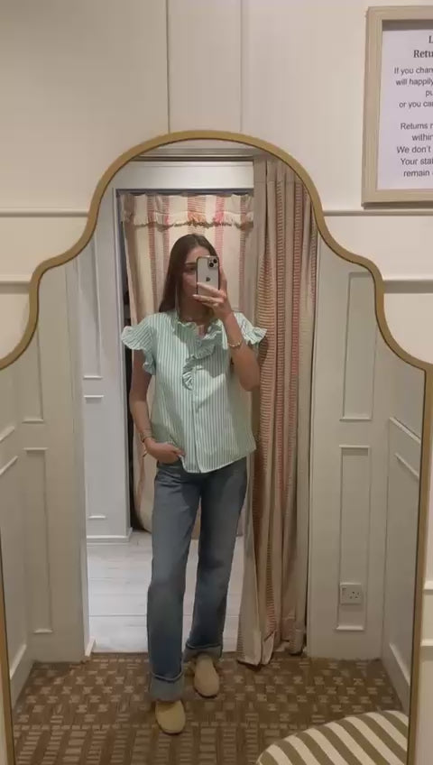 Frill neck shirt